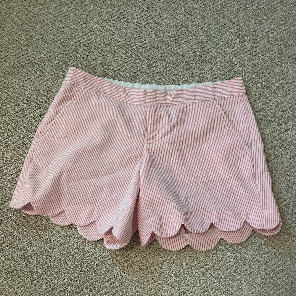 Lilly Pulitzer Pink Bermuda Shorts with Scalloped Hem